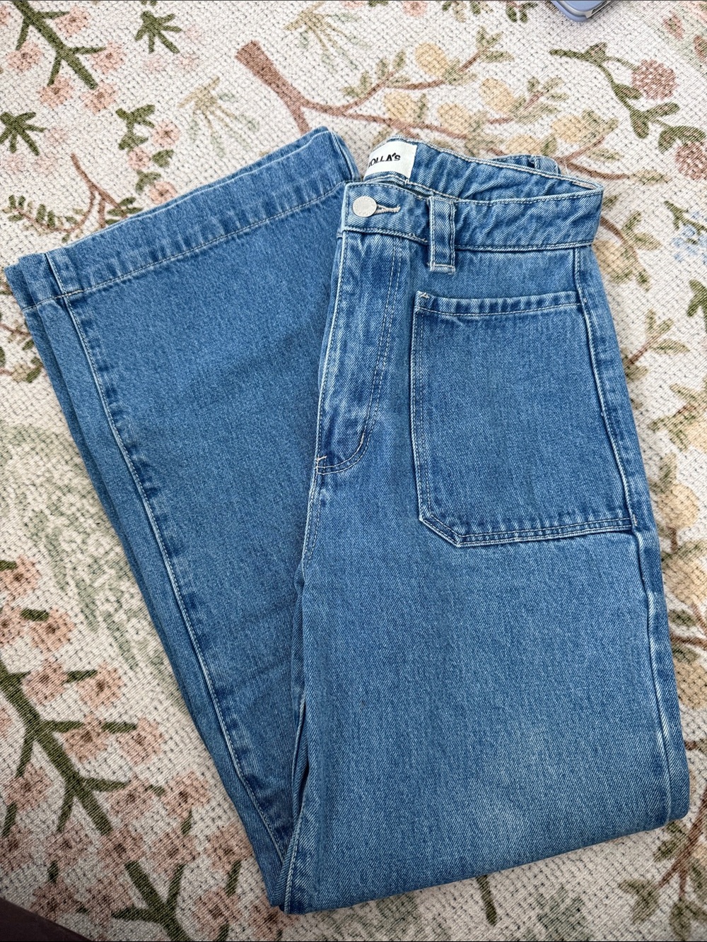 ROLLA'S Classic Light Blue High-Rise Straight Jeans
